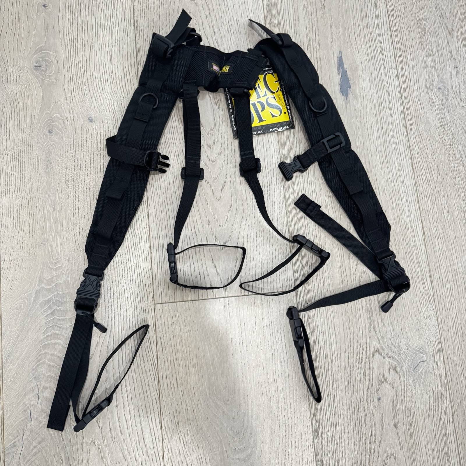 Spec-Ops Tactical Black H Harness SWAT Police Duty Belt Suspenders Security