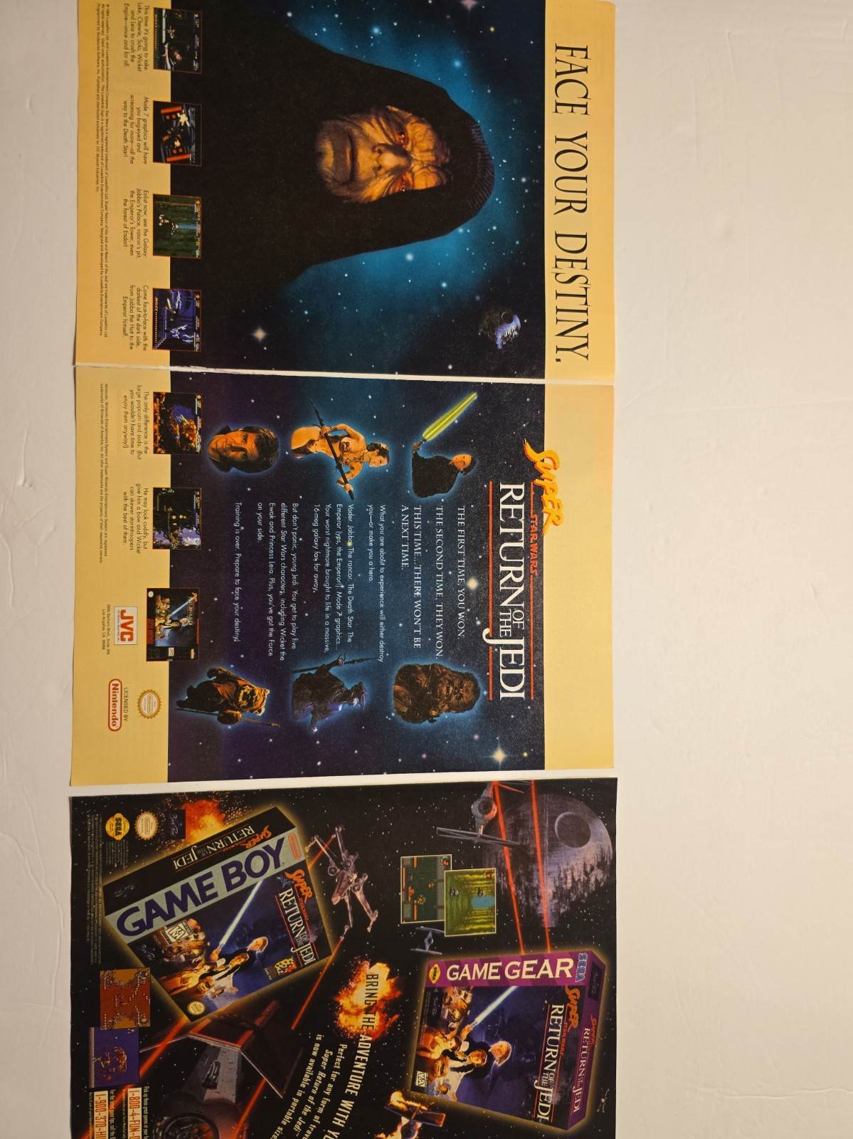 ​RARE Vintage 90s Star Wars Game Players Magazine Ad Lot - Grail Ephemera