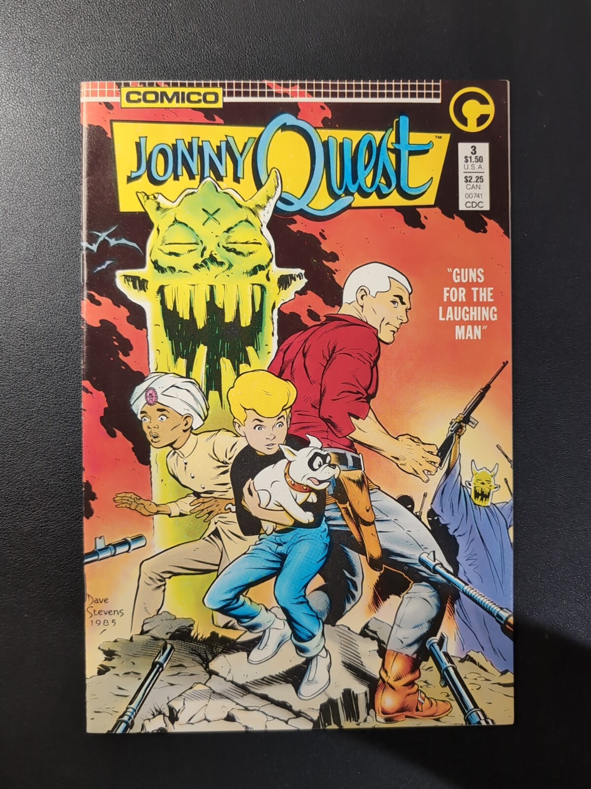 JOHNNY QUEST #3 : NM+/MT: White Pages : Dave Stevens Cover : Comico 1986