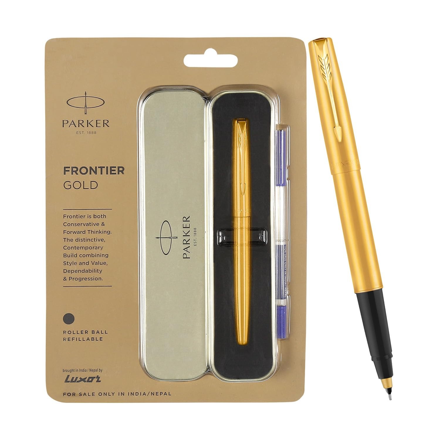 Parker Frontier Gold Roller Ball Pen Elite Pen For Corporate Purposes / FS