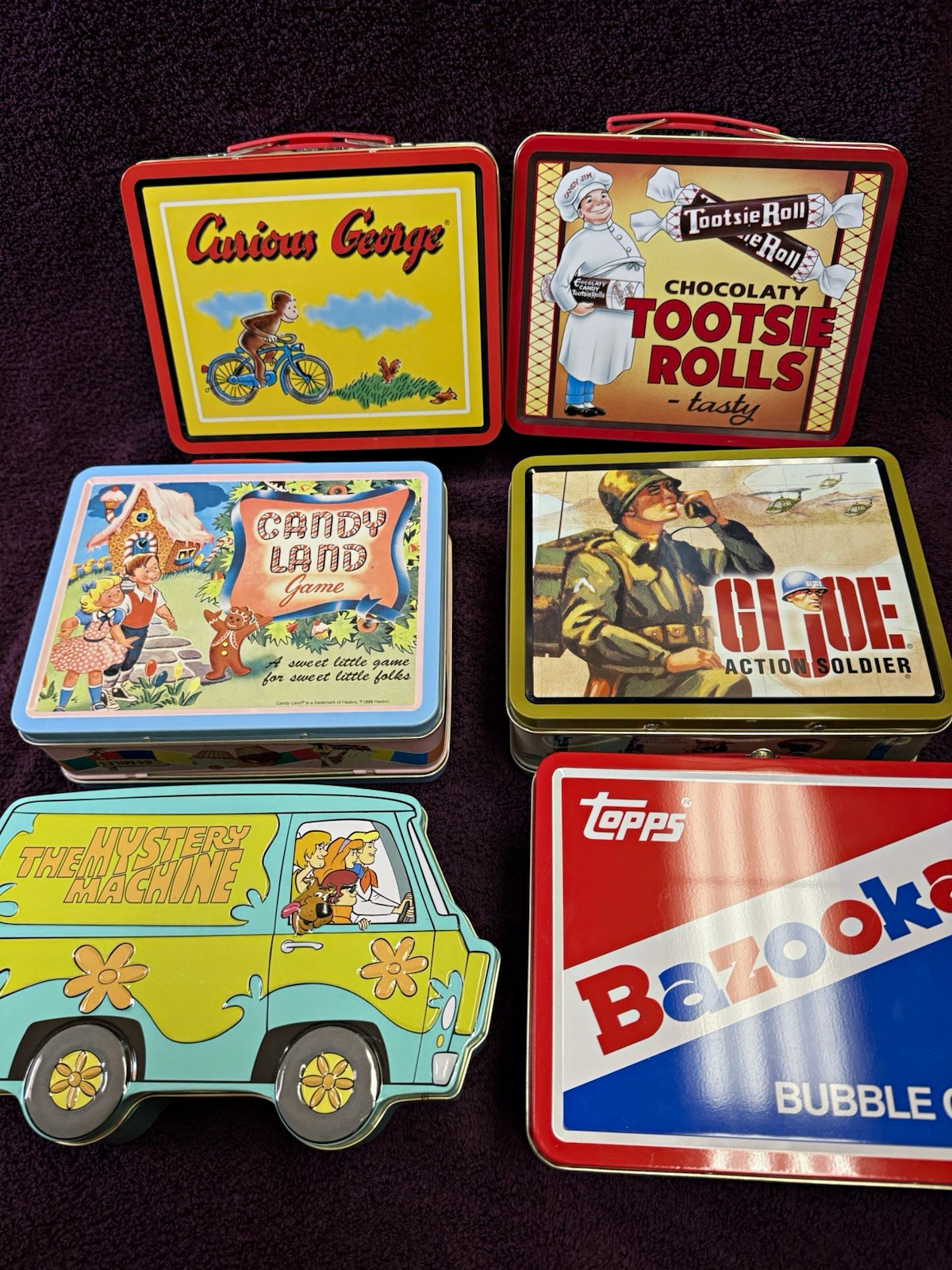 1997-1998 GI Joe Topps Curious George Scooby Doo Collectible Metal Lunchbox