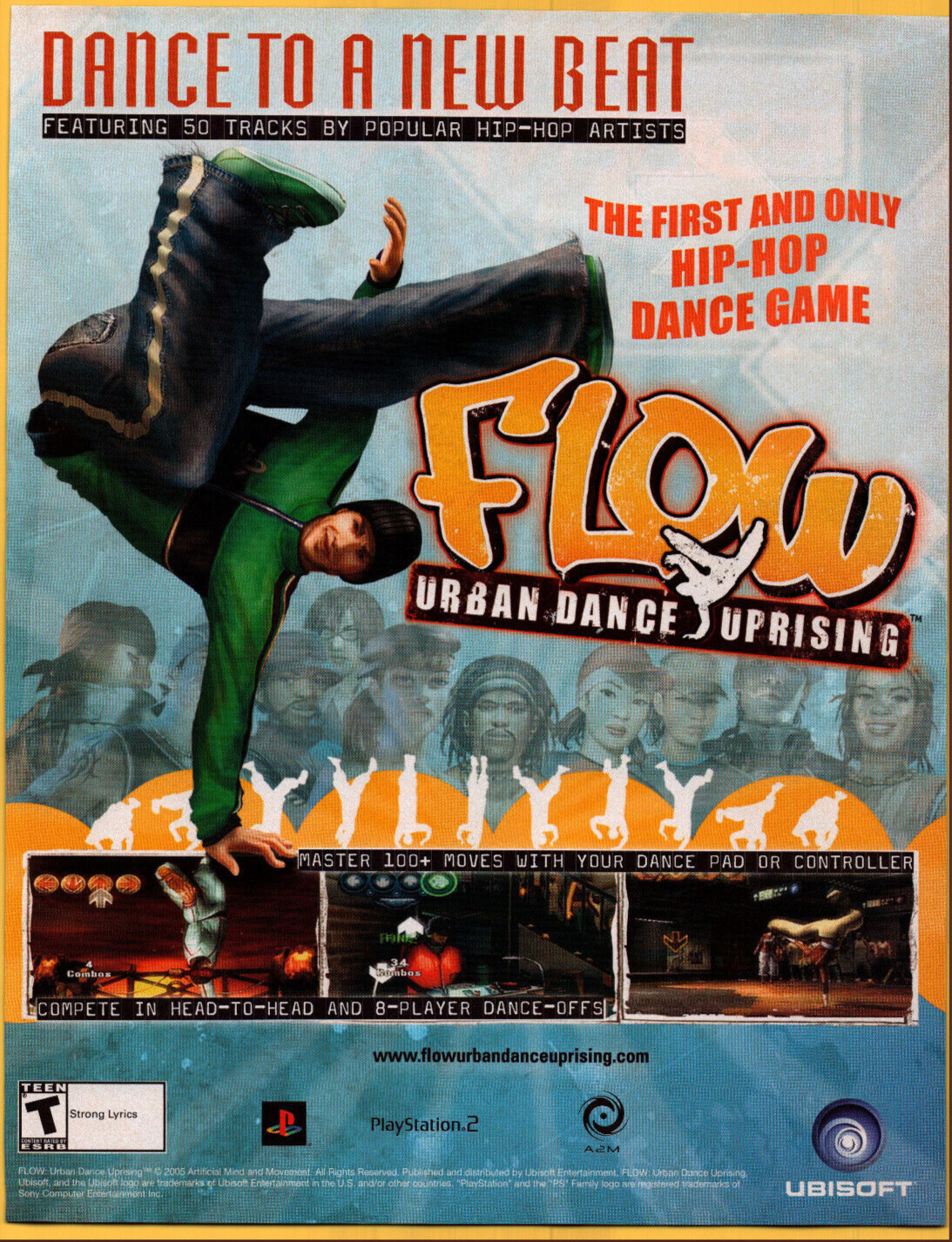 FLOW Urban Dance Uprising - Video Game Print Ad / Poster Promo Art 2005