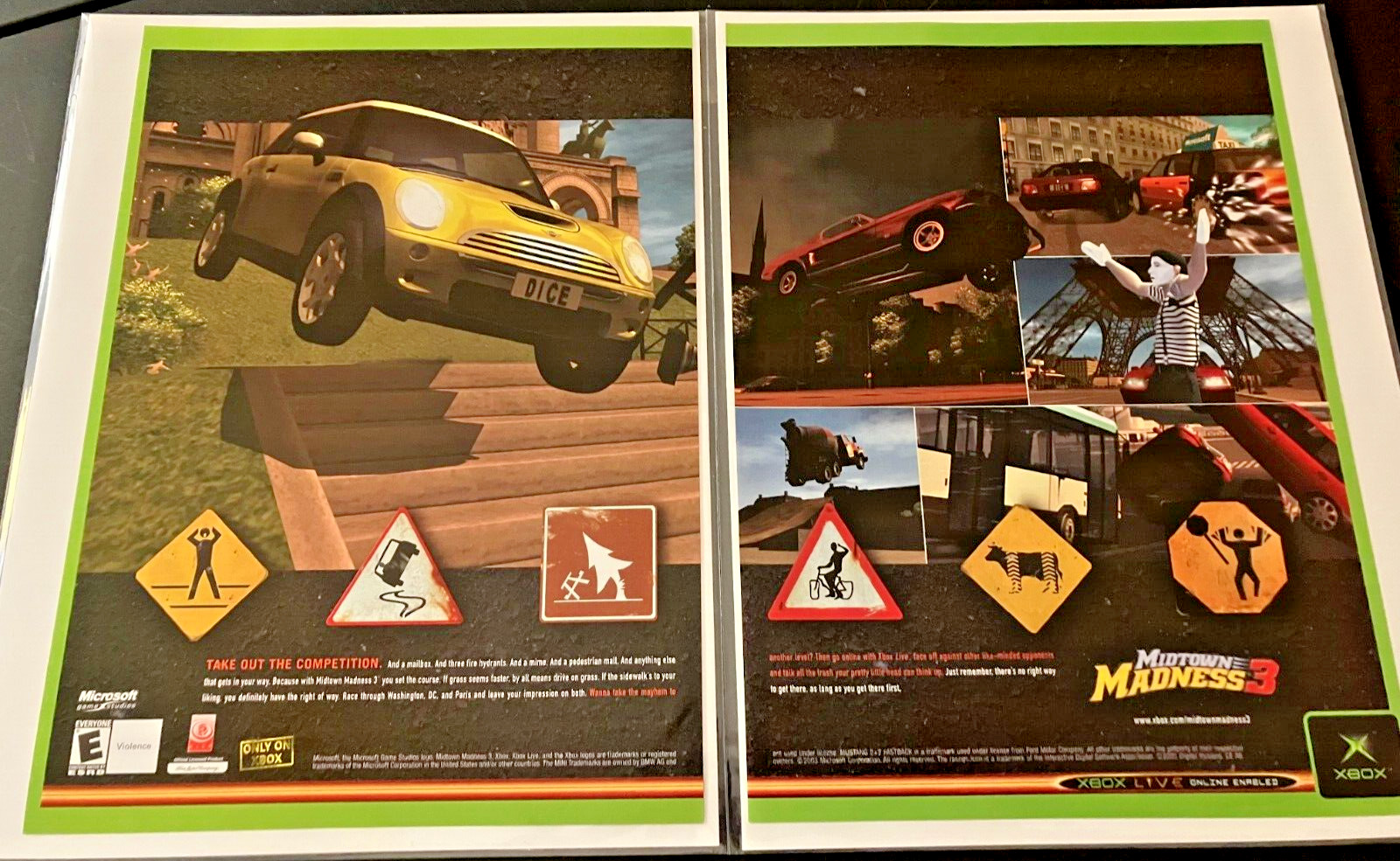 Midtown Madness 3 - Vintage Racing Gaming Print Ad / Wall Art - Mini Cooper MINT
