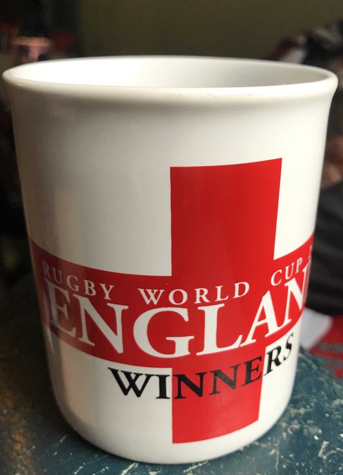 Rugby World Cup ENGLAND winners 2003 coffee mug RARE Made In England