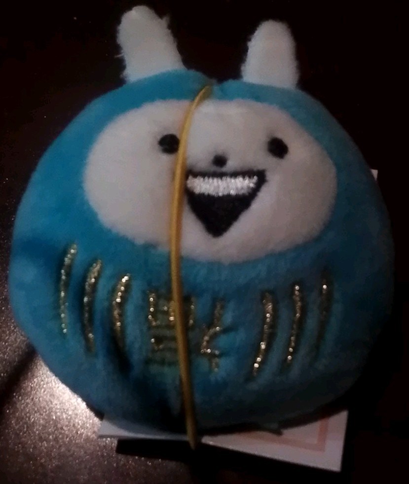Usagyuuun Daruma Mascot Plush 4 Designs Lucky Blue Rabbit Keychain Brand New.