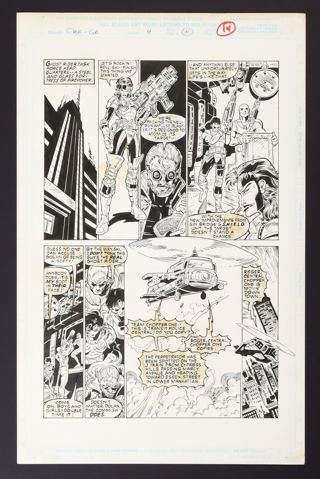 Original Art from Over the Edge #4 (1996) Page 14 Pencils by Robert Brown