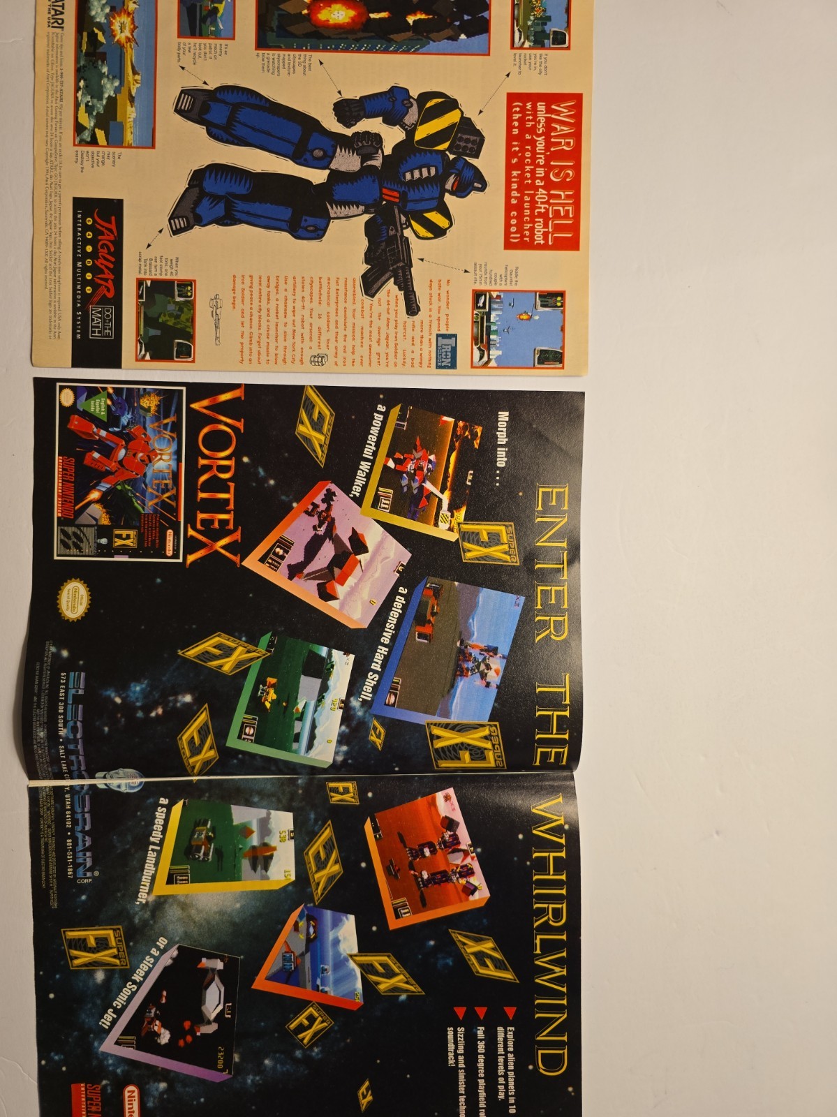 RARE Vintage MechWarrior & 90s Retro Gaming Print Ads 6-Piece Curated Lot