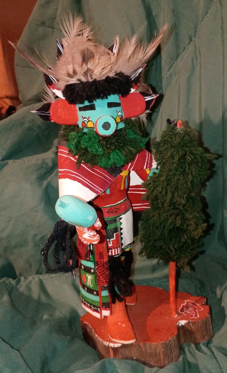Hopi Early Morning Kachina Signed Kenny Lucas Carving Circa 1970\'s 