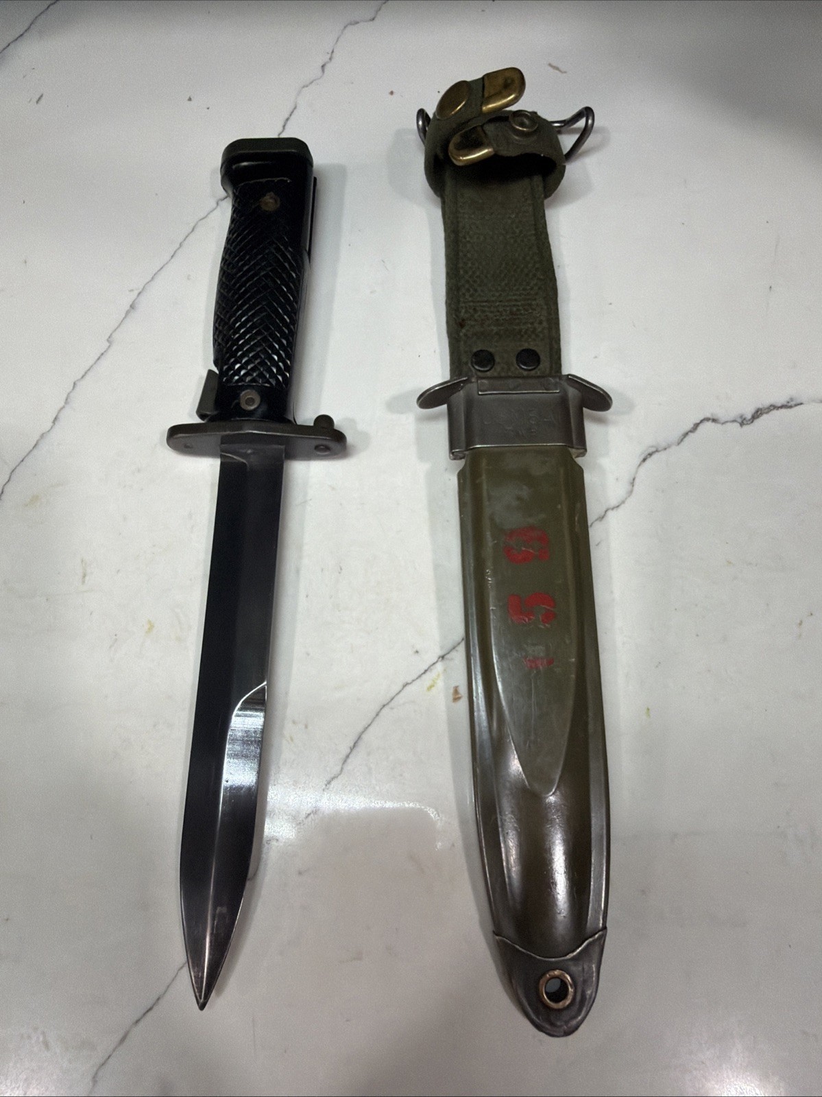 U.S. M5 Garand Bayonet Aerial Cutlery w/ M8 Scabbard