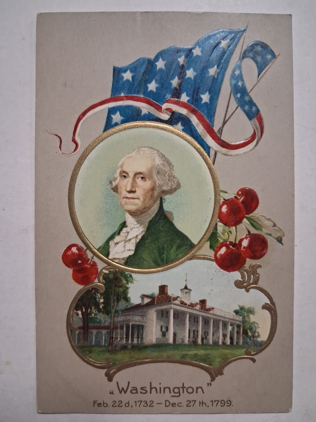 1910 GEORGE WASHINGTON POSTCARD Mount Vernon 