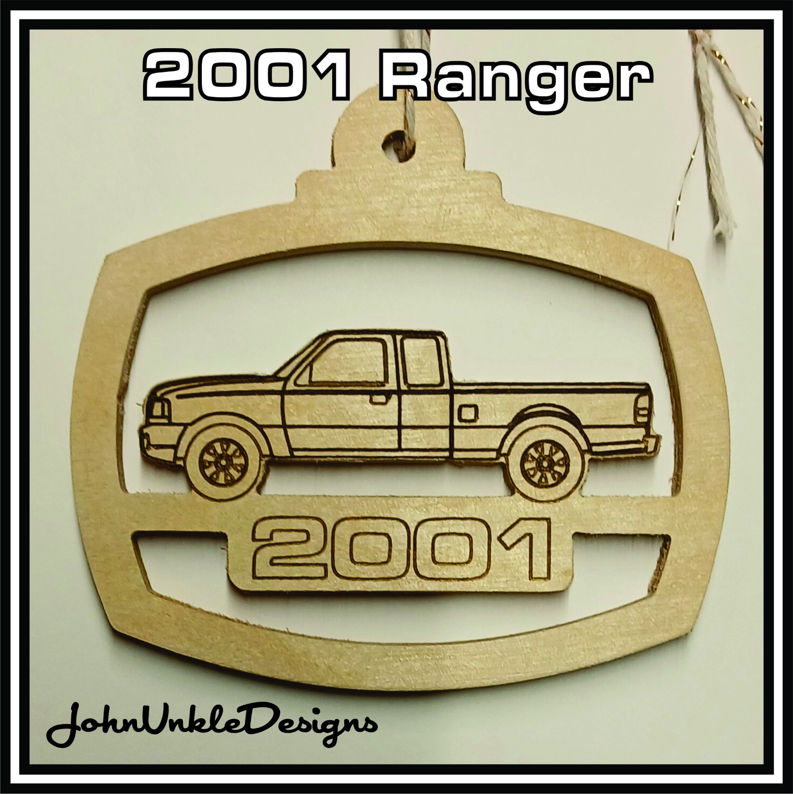 2001 Ford Ranger super cab wood ornament
