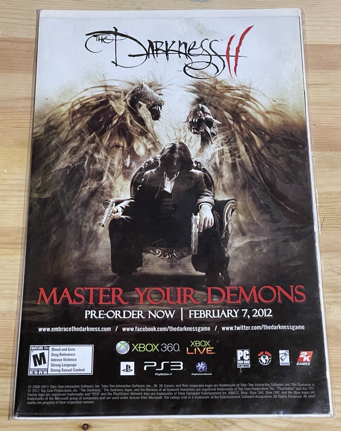 Darkness II Master Your Demons Pre-Order Now February 7, 2012 Game Information