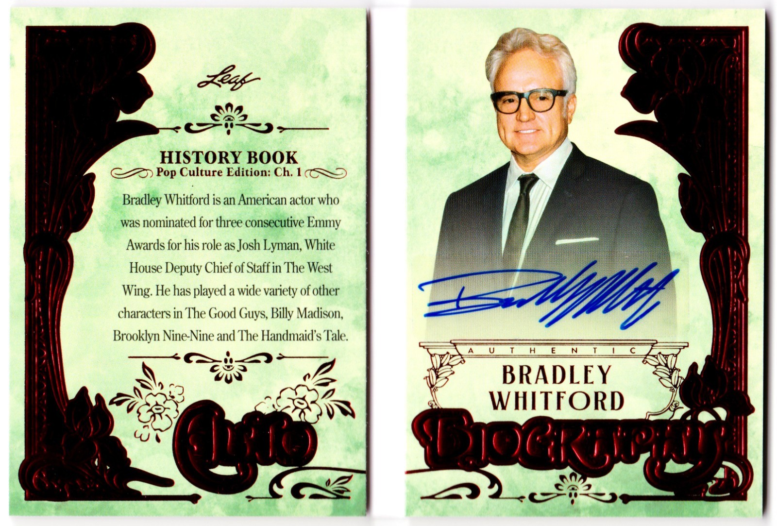 Bradley Whitford 2024 Leaf History Book Pop Culture Auto # /3 Handmaid's Tale