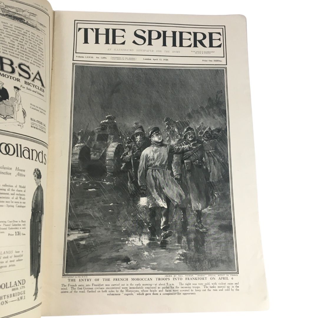 The Sphere Newspaper April 17 1920 Entry of French Moroccan Troops on Frankfort