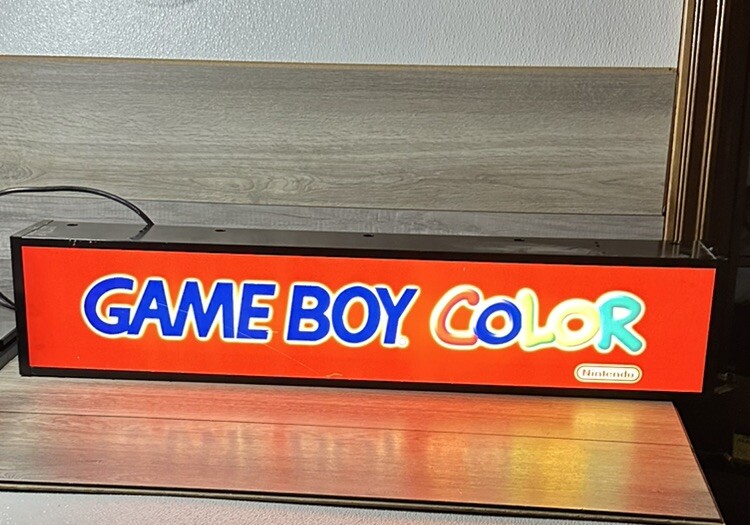 Nintendo Retail Sign lighted Gameboy 2 Sided OEM 38’ VTG