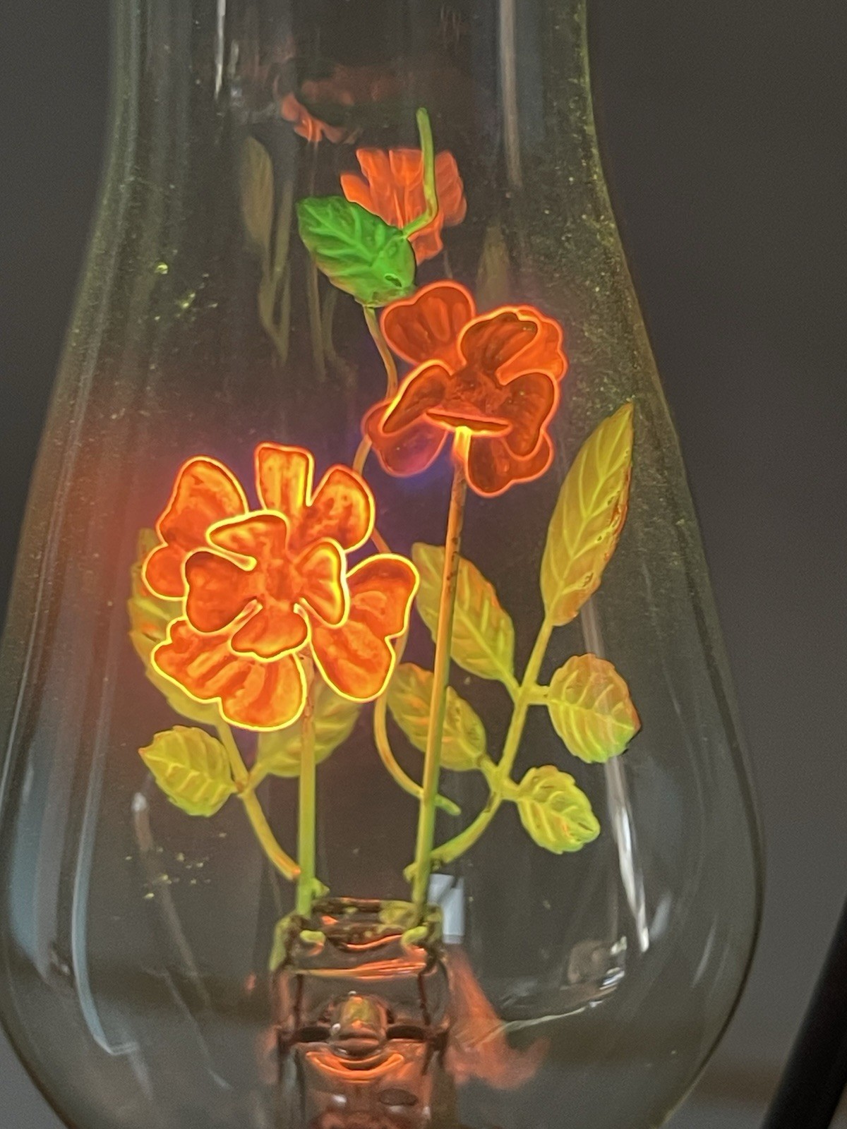 Vintage Aero- Lux Style , Neon Glow Light Bulb