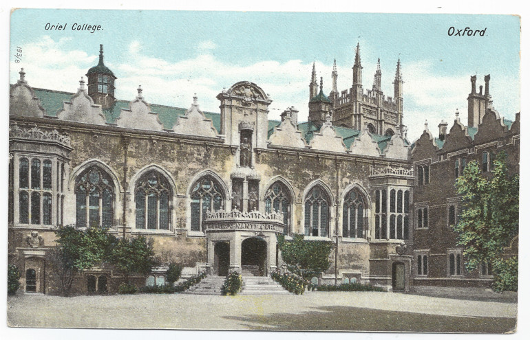 Oxford Oriel College Square Grade I Listed Arches Columns  Tower 1922