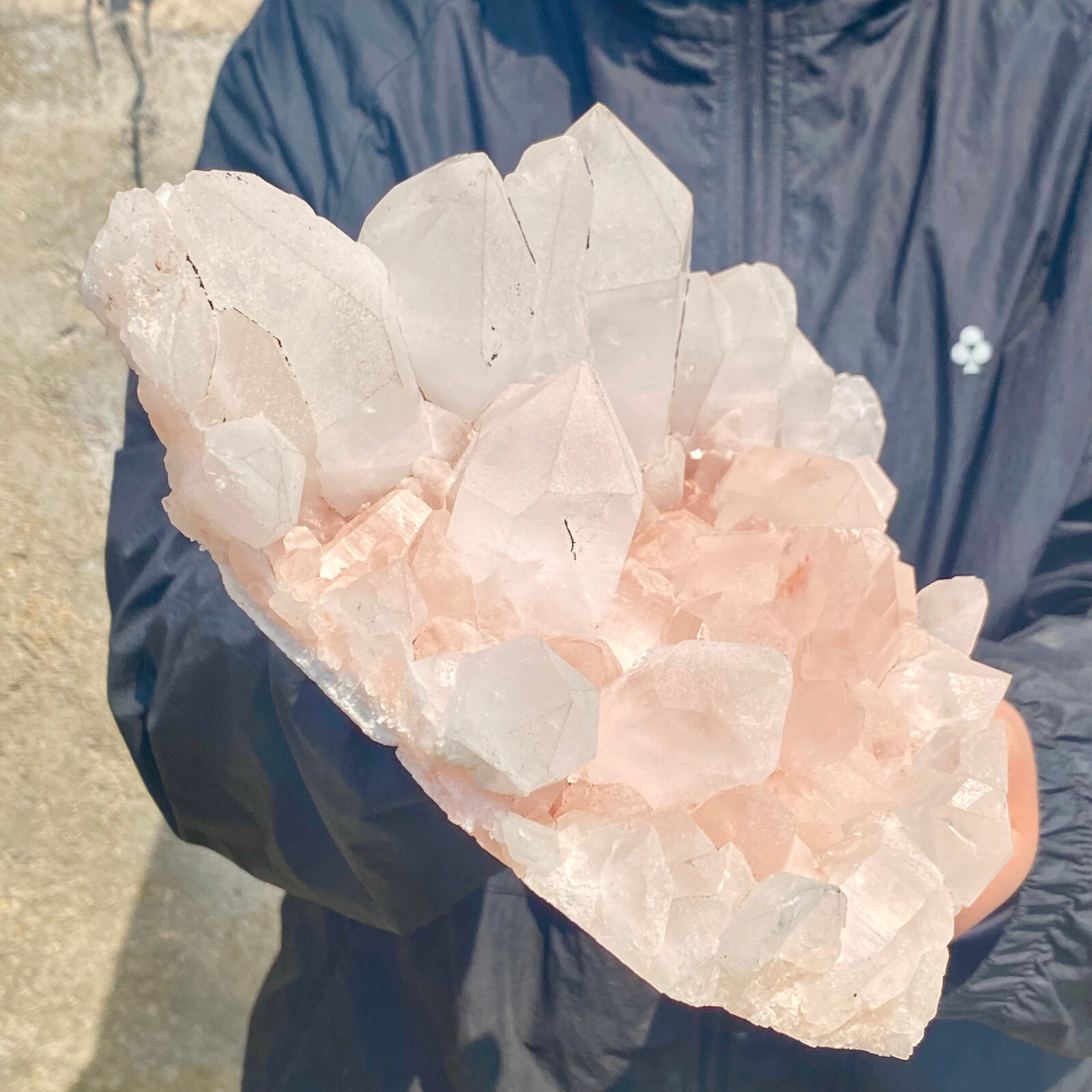 4.5LB Natural White Clear Quartz Crystal Cluster Rough Healing Specimen.