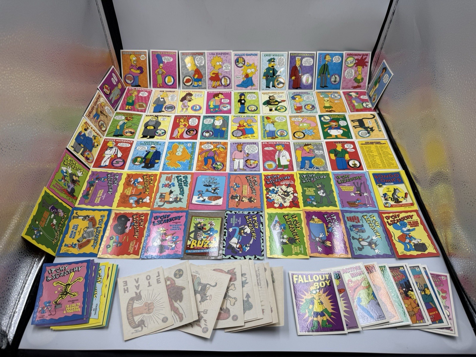 1993 SkyBox Simpsons Series 1 COMPLETE Base Set 1-80 + 10 Tattoos Insert Set