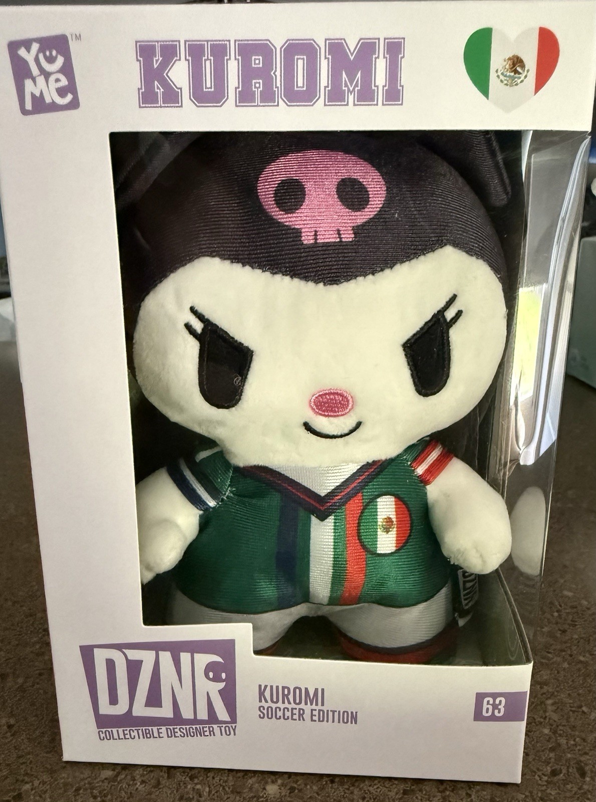 YuMe DZNR Sanrio Kuromi Mexico Soccer Edition #63 Collectible Designer Toy