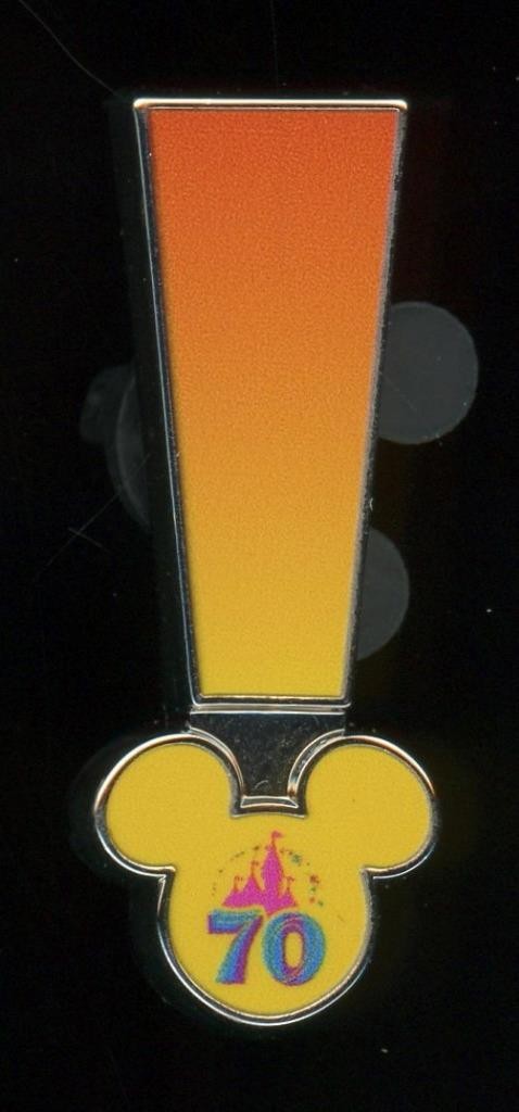 DLR 70th Anniversary Orange Exclamation Mark Imagination Campus Disney Pin
