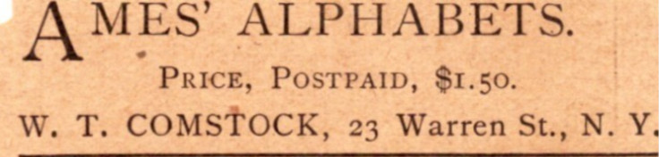 News Ad for William T Comstock 