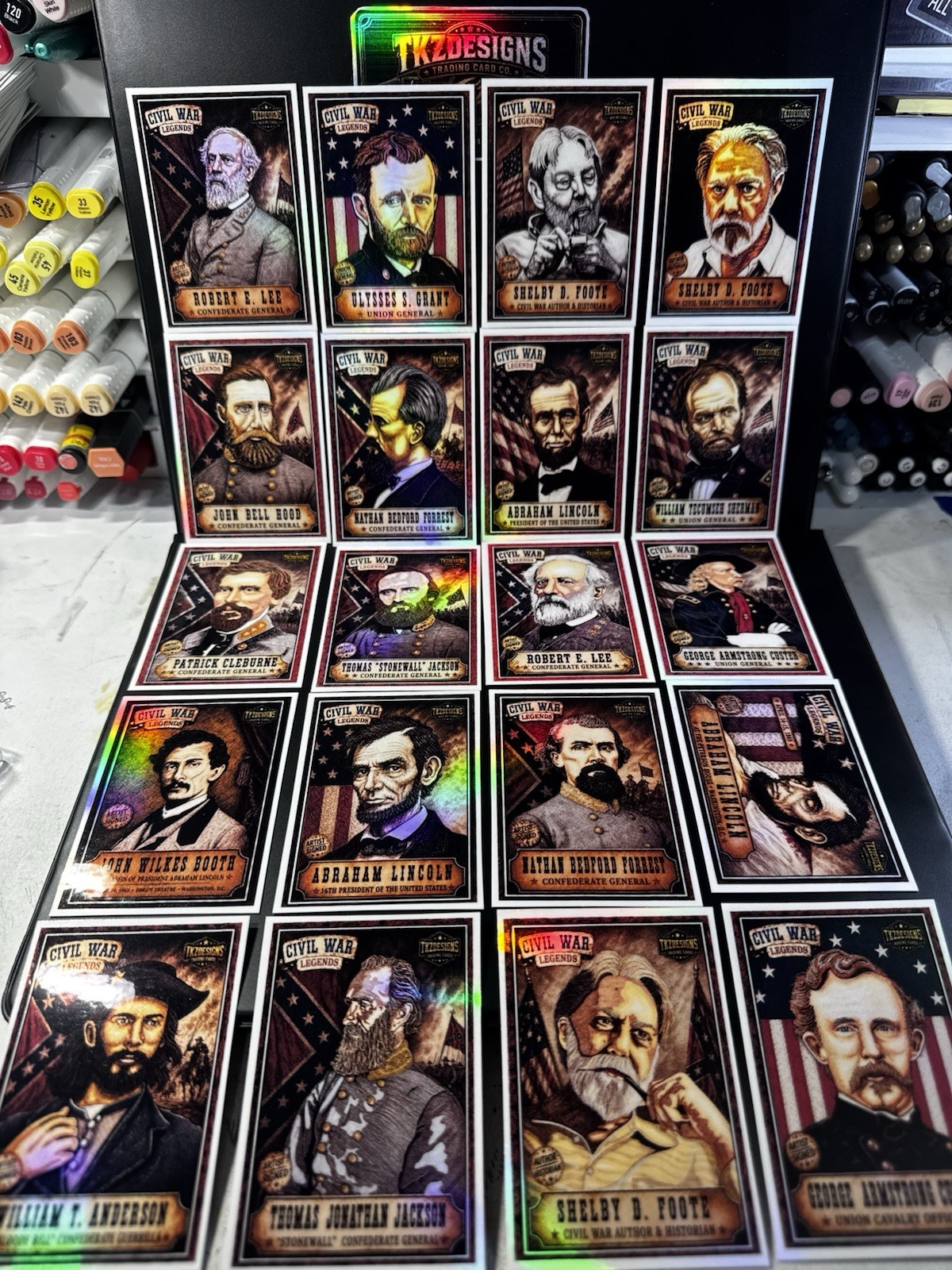 2026 Tkzdesigns Civil War Legends 20 Card Set Signed By Artist Tony Keaton