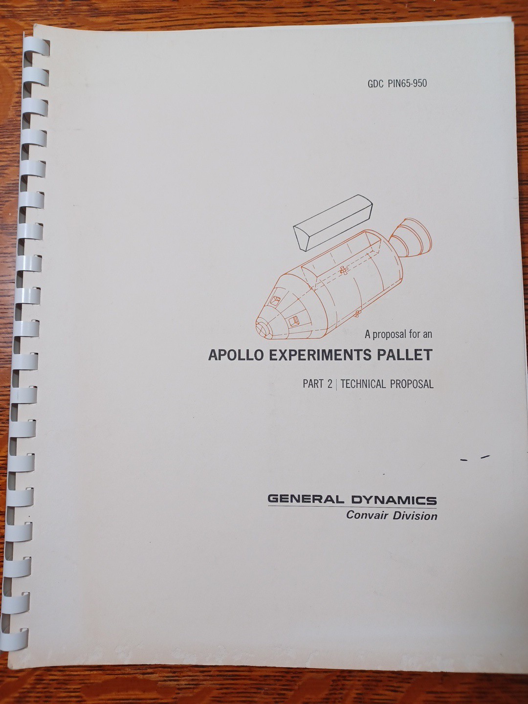 1965 NASA Apollo Experiments Pallet Part 2 Technical Proposal JRR36
