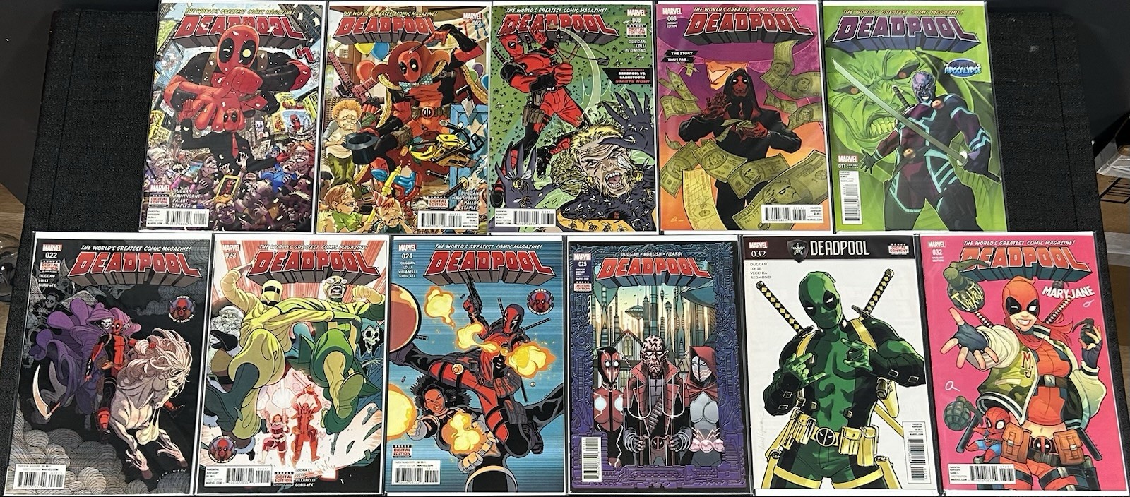 Deadpool Vol 6 #1 2 8 11 22-25 32 VF Lot of 11 Marvel 2015 - 2017
