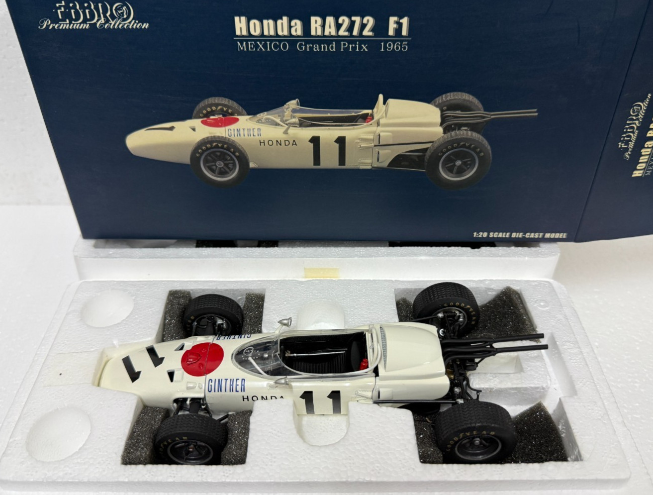 Ebbro Honda RA272 F1 1965 Mexico #11 GINTHER 1:20 scale model car