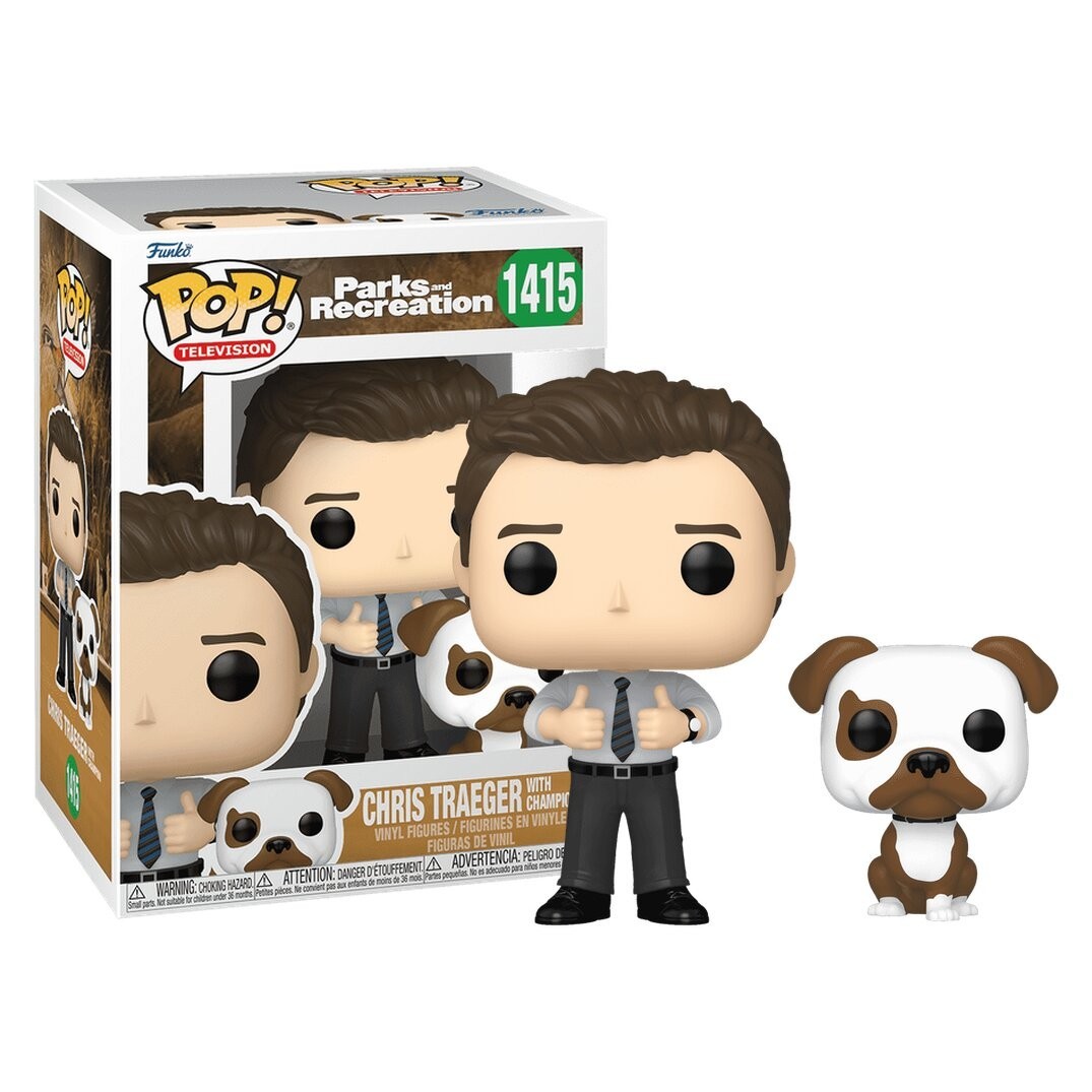 Funko POP & Buddy: TV: Parks And Recreation - Chris Traeger with Champion #1415