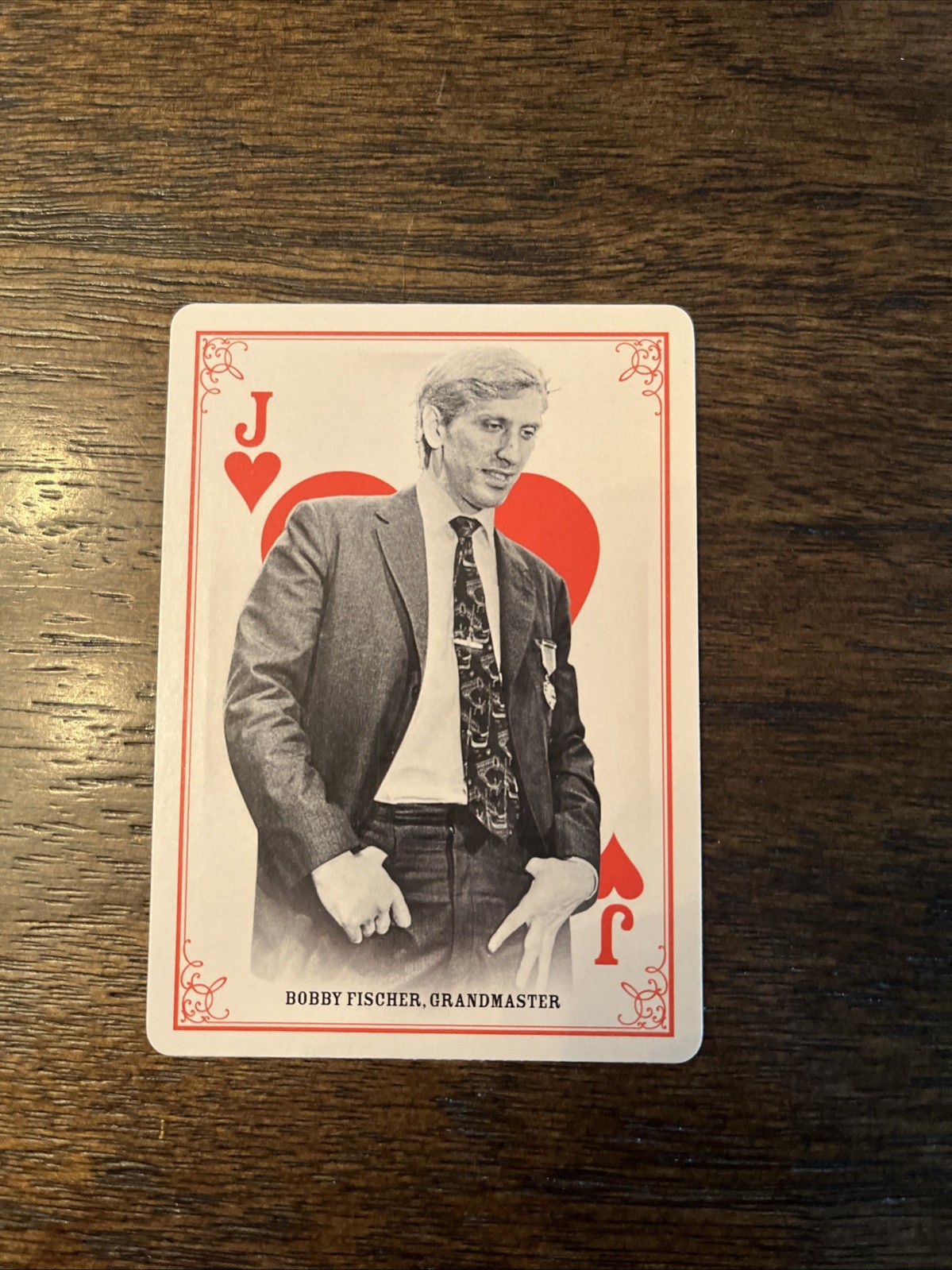 2013 Panini Golden Age Playing Card Bobby Fischer Jack of Hearts Chess Master