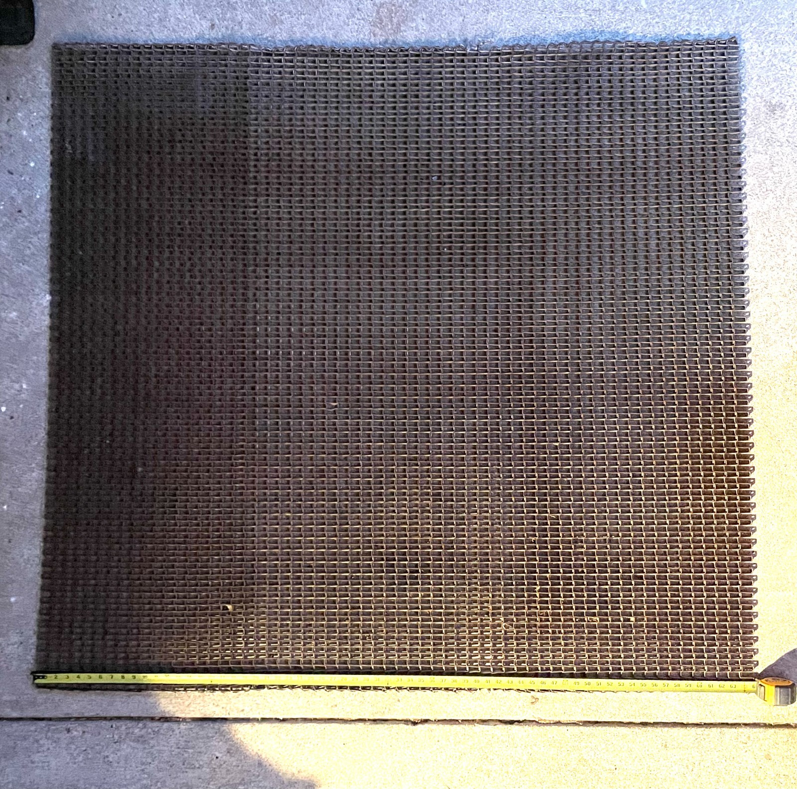 Vintage Industrial Metal Door Mat Boot Scraper Linked Grate Huge 65\