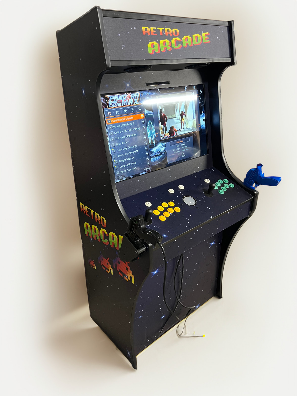 Ultimate Two Player Upright Arcade With Trackball and Dual Light Guns 32