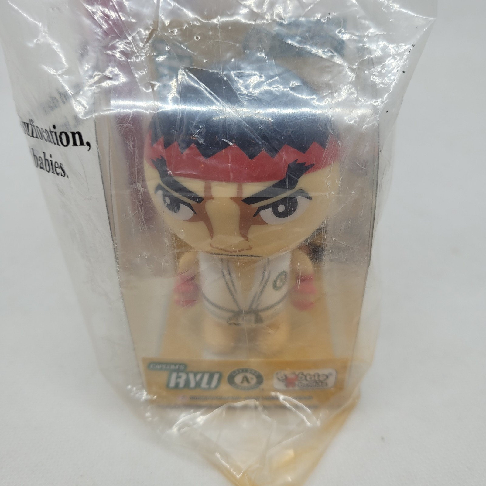 Rare Street Fighter Ryu Figure Oakland A\'s Athletics Capcom Bandana & Bottle SGA