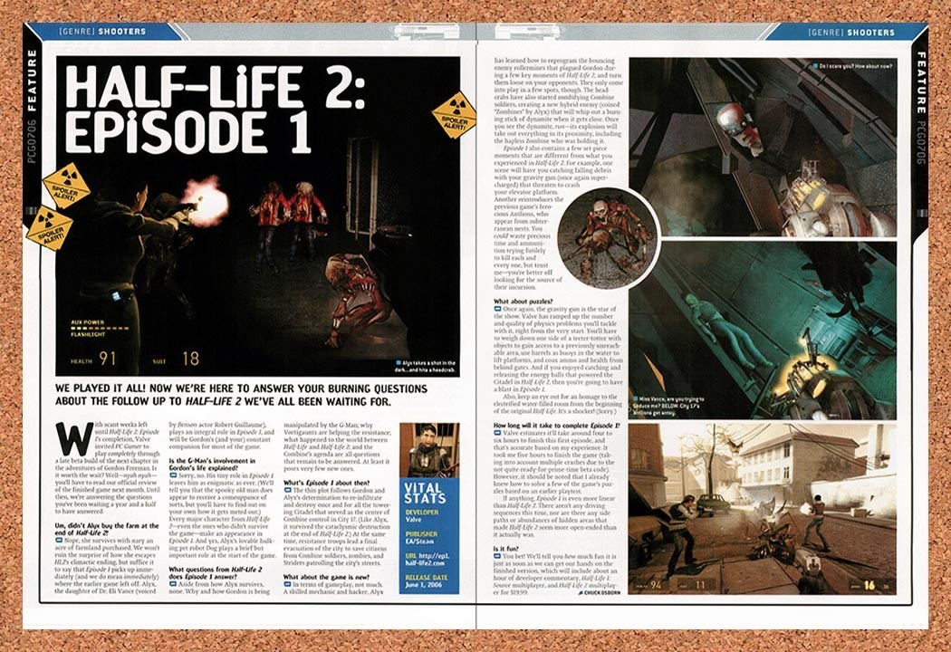 2006 Half-Life 2 Episode 1 Review Q&A Original Advertisement / Retro Promo vr2