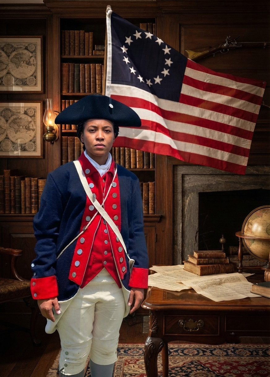 American Revolutionary Regimental Navy Blue Wool Frock Coat + Vast And Breeches