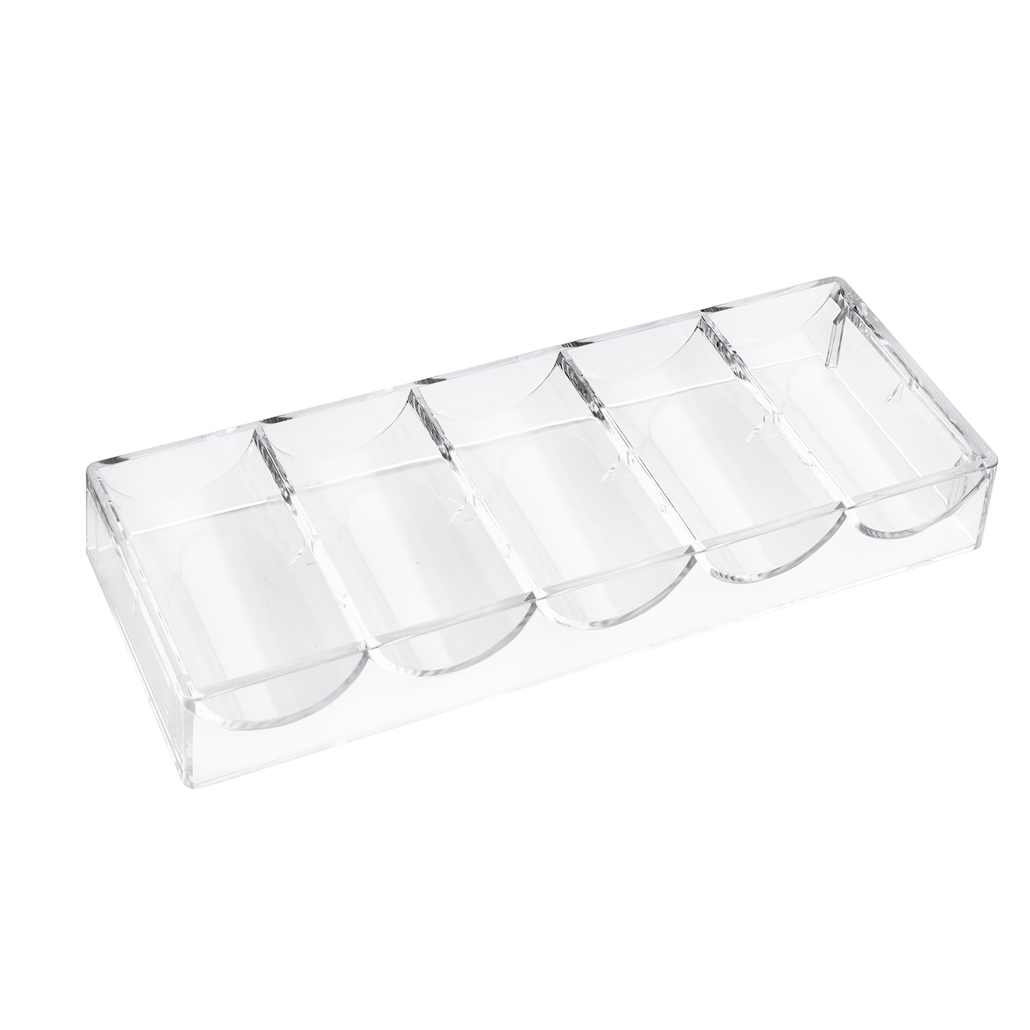 100-Piece Clear Acrylic Poker Chip Rack. 100ct Casino Poker Chip Tray/Holder
