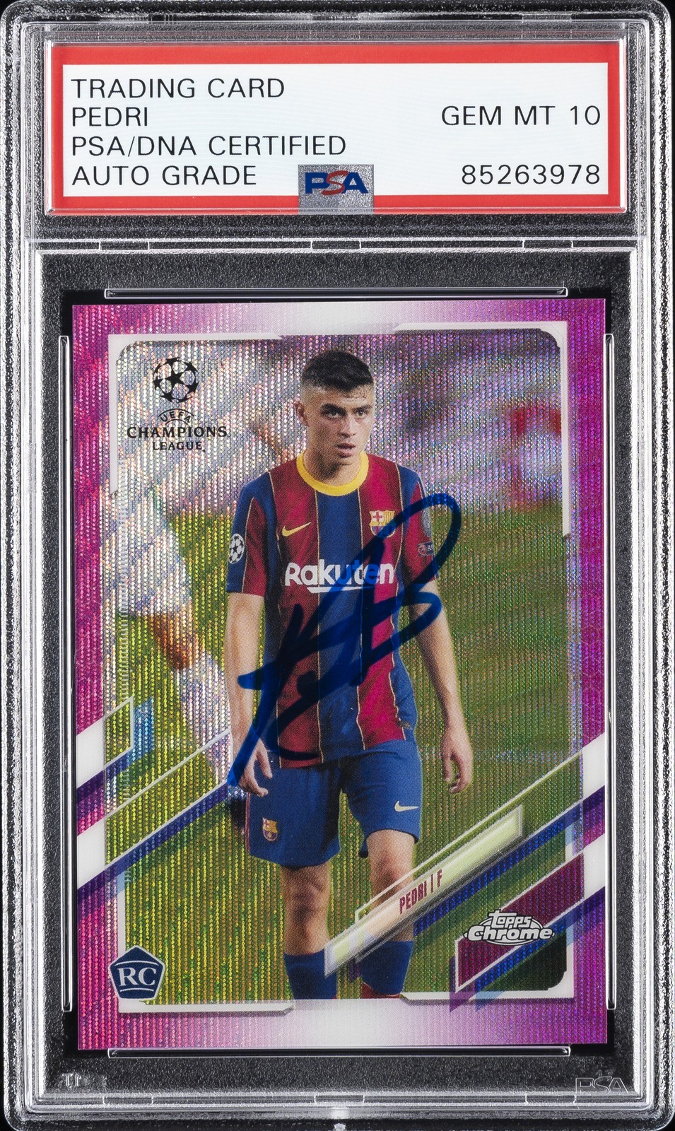 PEDRI SIGNED AUTOGRAPHED TRADING CARD PSA DNA AUTO 10