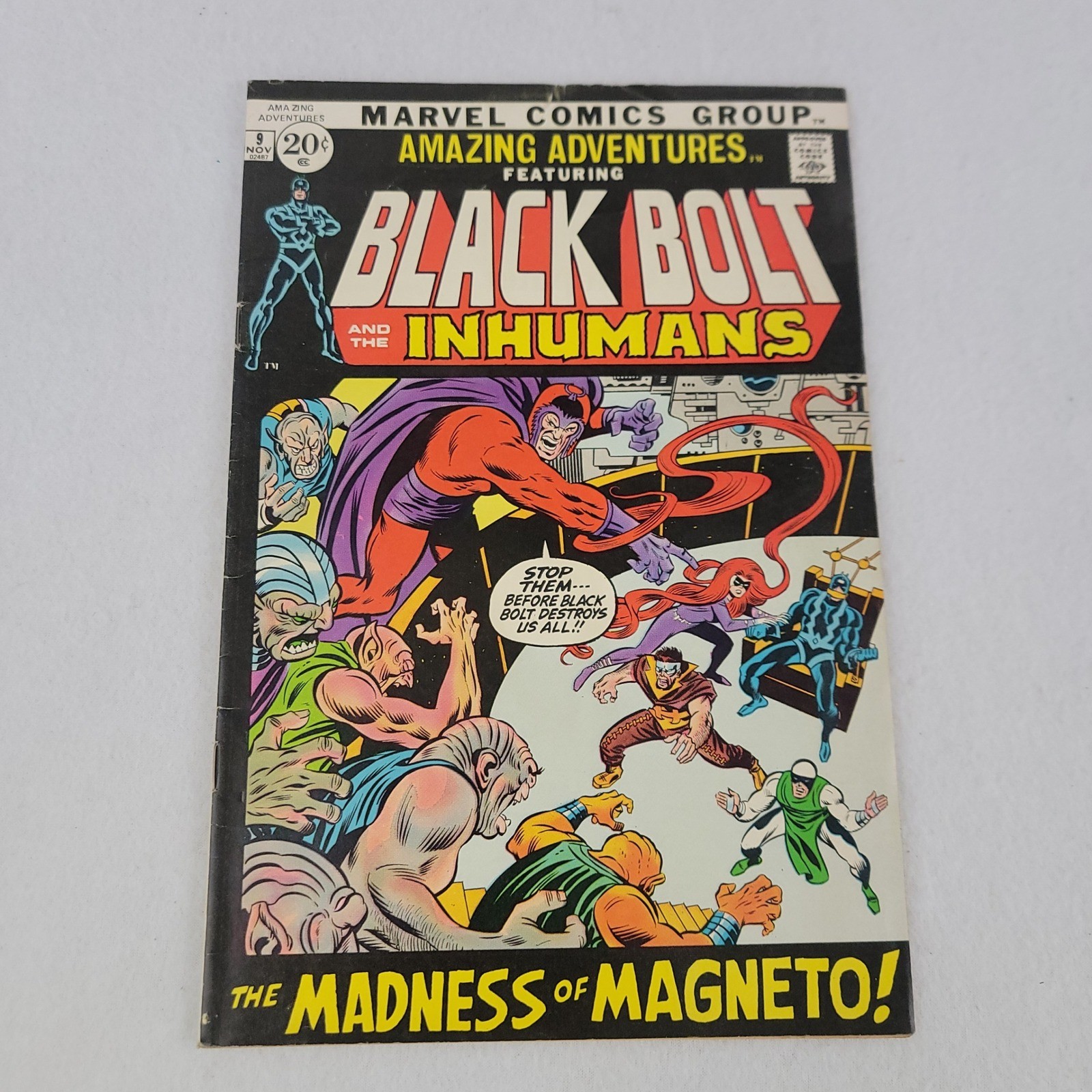 Amazing Adventures #9 Black Bolt Inhumans Magneto Marvel Comics 1971 Bronze Age