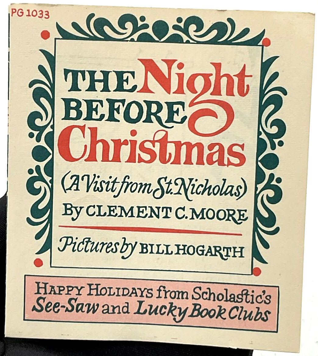1973 Night Before Christmas Scholastic See-Saw Lucky Book Clubs Moore Howarth