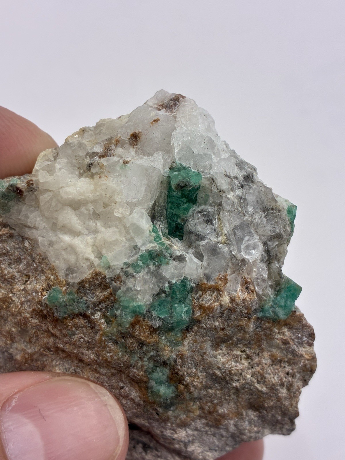 52g Natural Emerald Specimen Muzo Matrix Quartz Natural Termination Gem