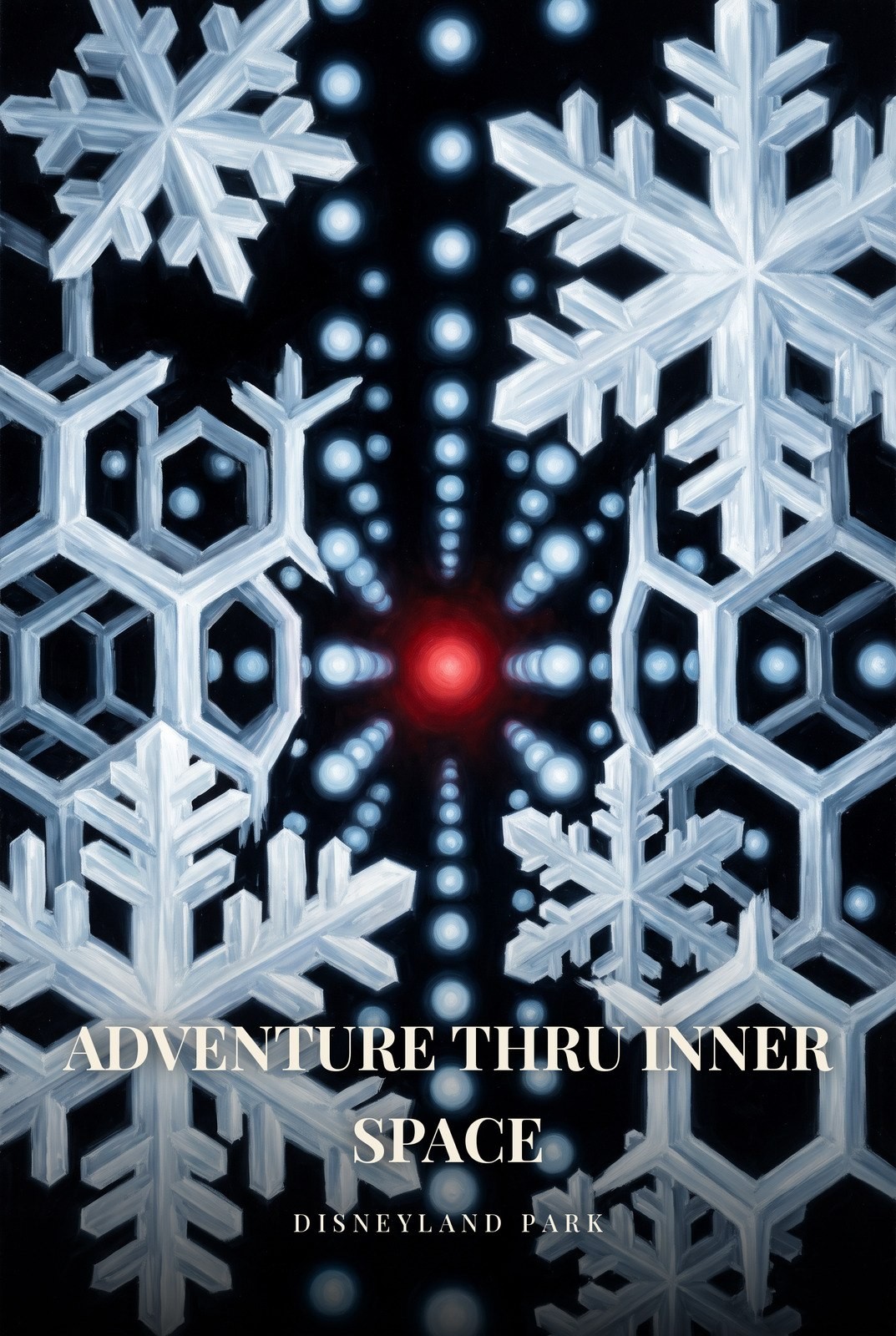 Adventure Thru Inner Space Snowflake Chamber Disneyland Attraction Ride Poster