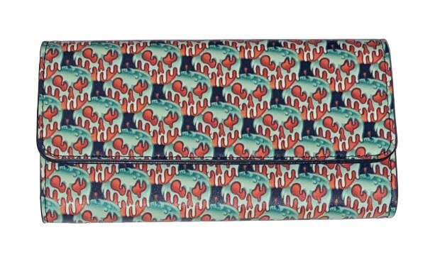 Evil Queen Poison Apple AOP Large Tri-Fold Wallet Disney Snow White NWOT