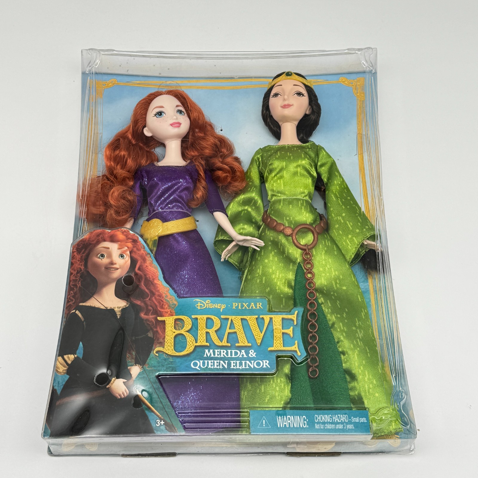 2011 Mattel Disney Pixar Brave Merida and Queen Elinor 2 Doll Gift Set X5322 NRF