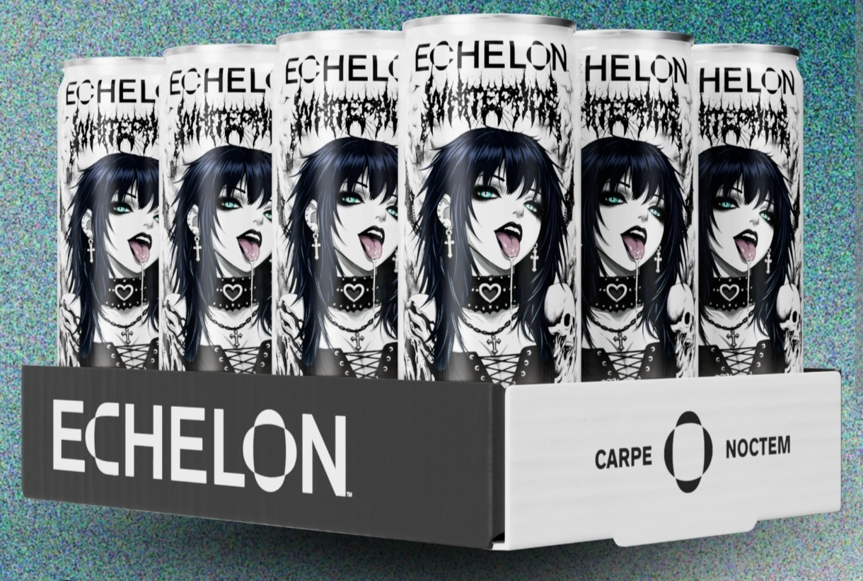 Full case Goth Girl Spit Energy Drink Echelon LIMITED COLLAB WITH WHITE PHOSPHOR