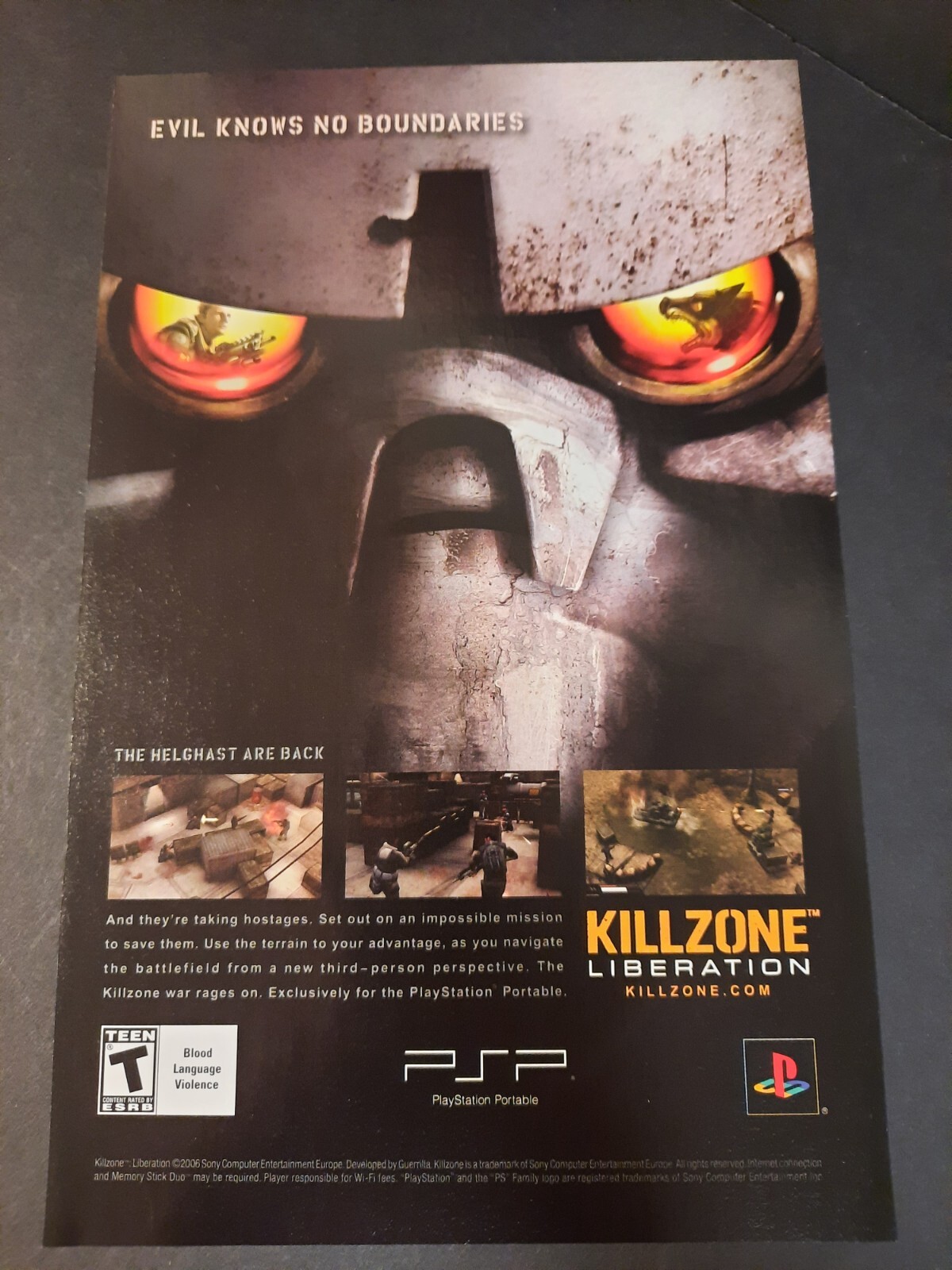 2006 KILLZONE: Liberation Playstation PSP military game art ~ Print Ad/Ad Page