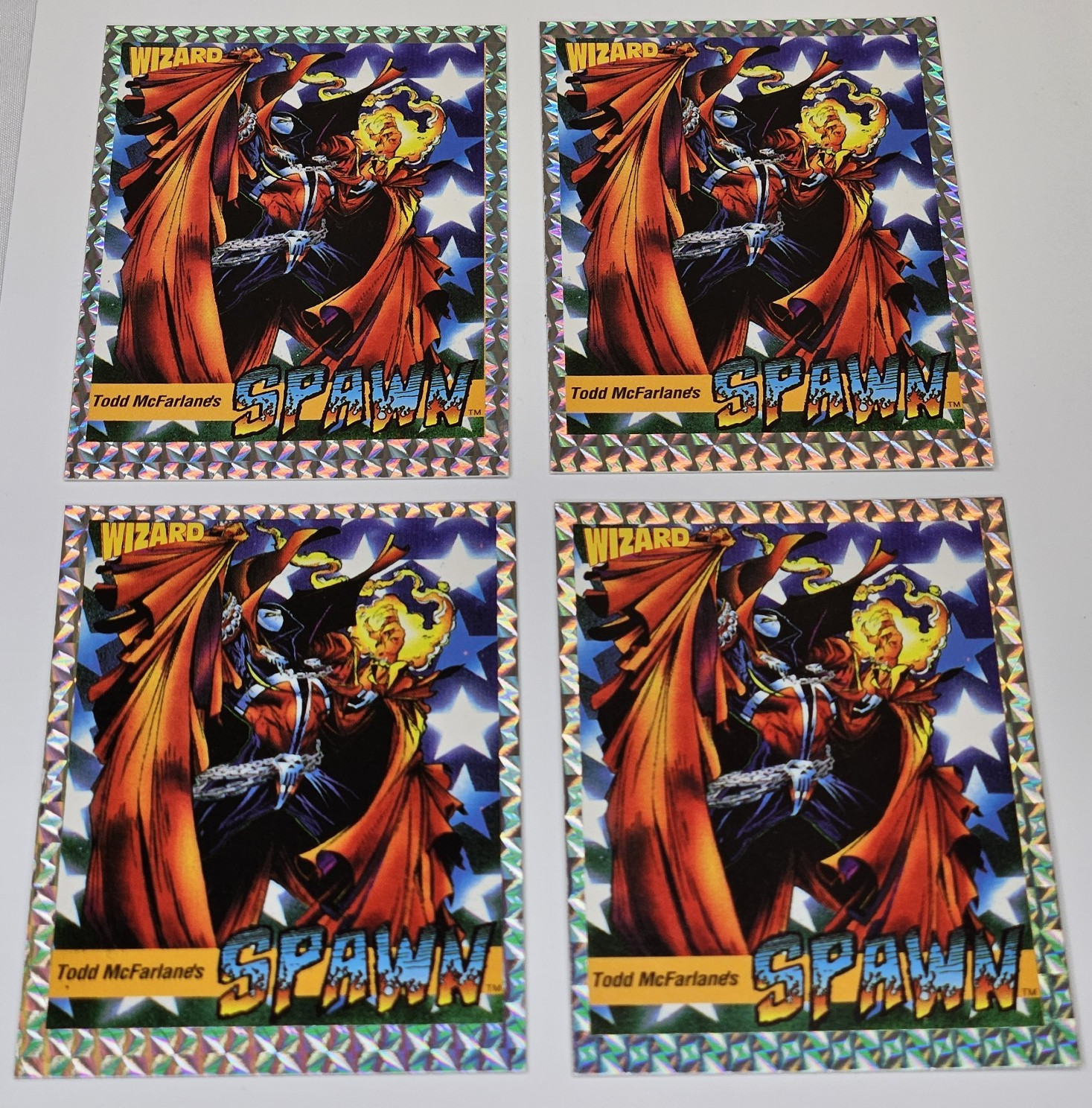 SPAWN Prism Promo Card 1 1992 Todd McFarlane  Wizard Magazine NM Comic SET