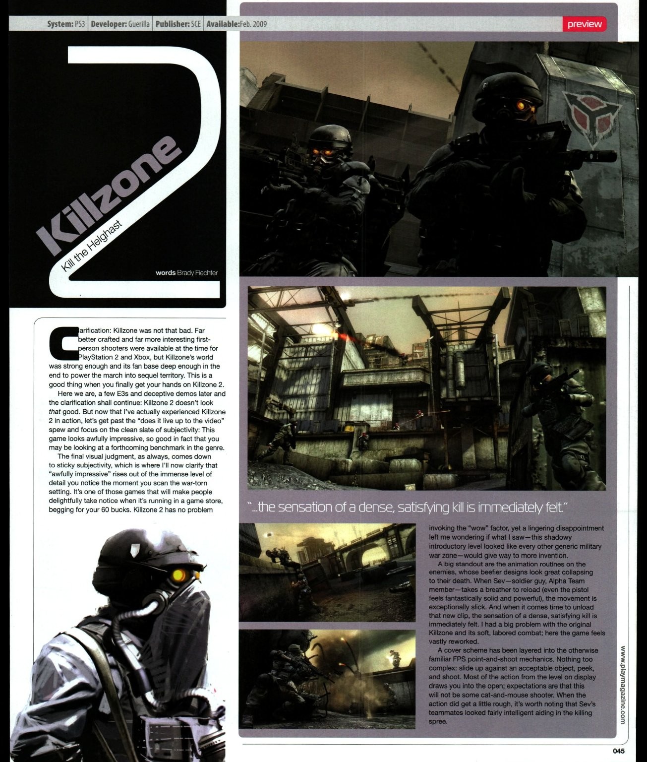 Killzone 2 PS3 Magazine Preview Article Print Guerrilla 2008