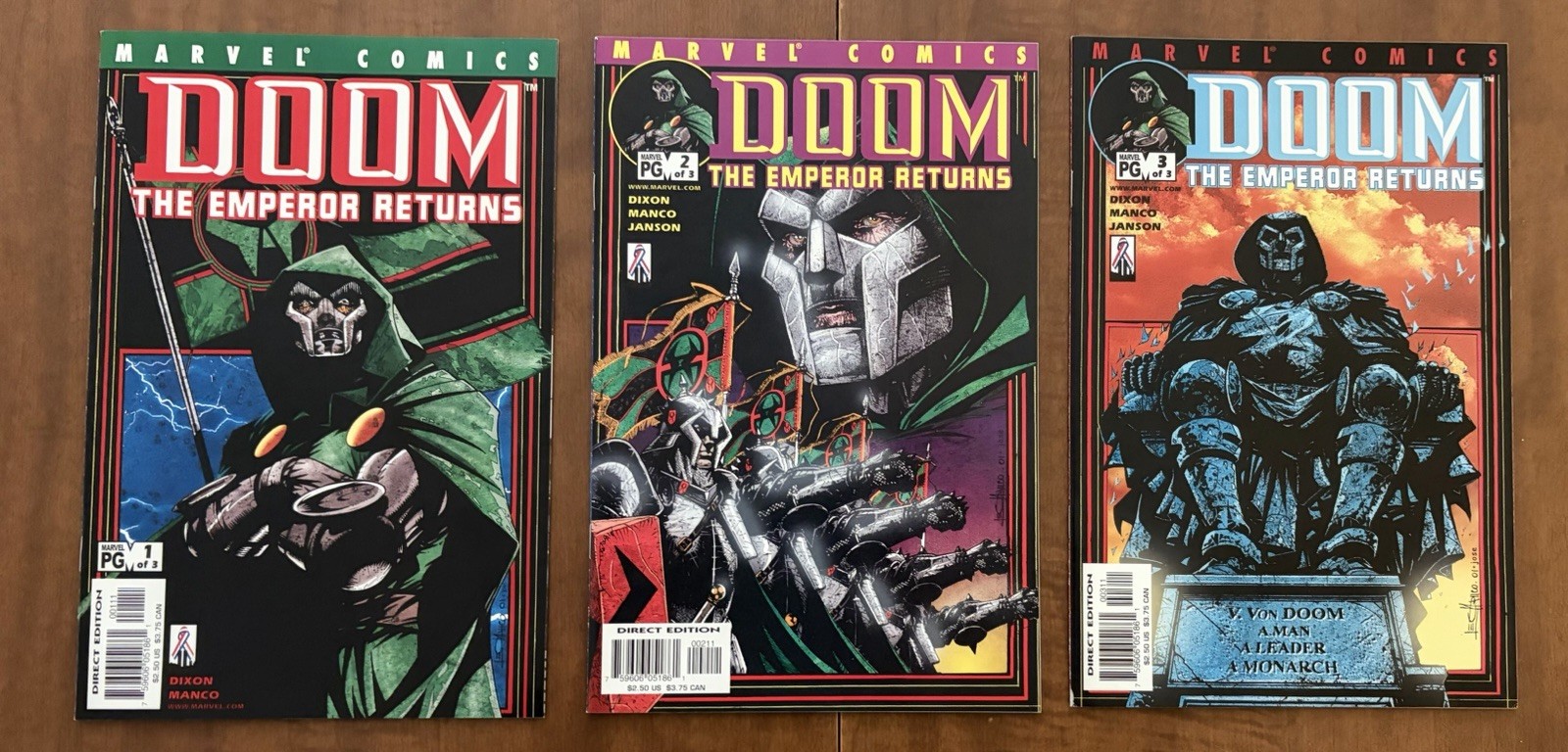 DOOM THE EMPEROR RETURNS #1-3 (2002) MARVEL COMICS FULL COMPLETE SERIES
